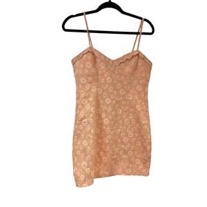 DV by Dolce Vita Pink Embroidered Mini Shift Dress Medium Coquette